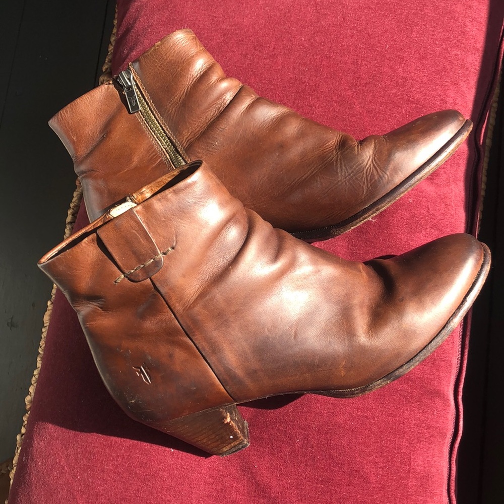 COPY - Frye Brown Leather Booties